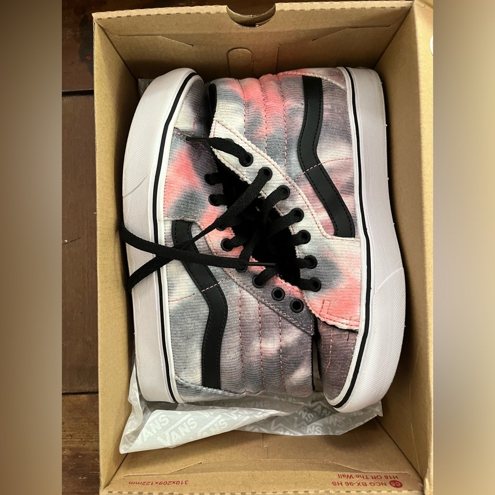 VANS Sk8-HI Comfycush Cordoroy Tye Dye Old Skool Women’s 8.5/Men’s 7